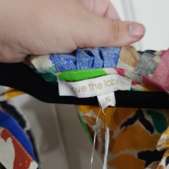 Love The Label Womens Dress Penelope Print Tiered Ruffle Prairie Maxi Anthro S - Picture 11 of 12